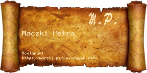 Maczki Petra névjegykártya